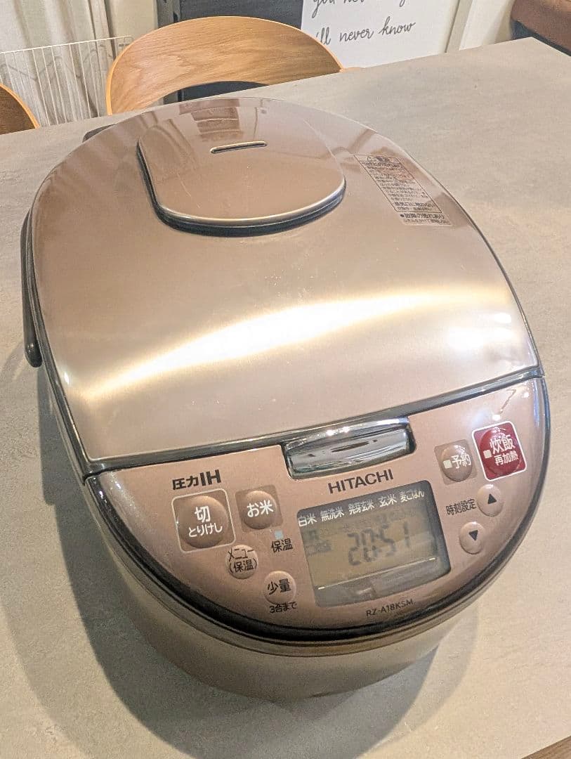 HITACHI 炊飯器 RZ-A 18KSM 圧力IH 一升炊き 取扱説明書付き
