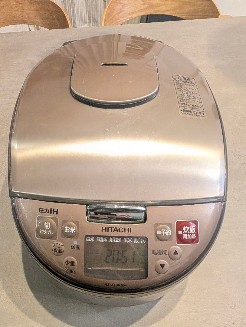 HITACHI 炊飯器 RZ-A 18KSM 圧力IH 一升炊き 取扱説明書付き