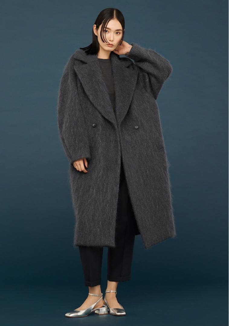 美品 UNCRAVE アンクレイヴ シャギーオーバーコート　ロングコート