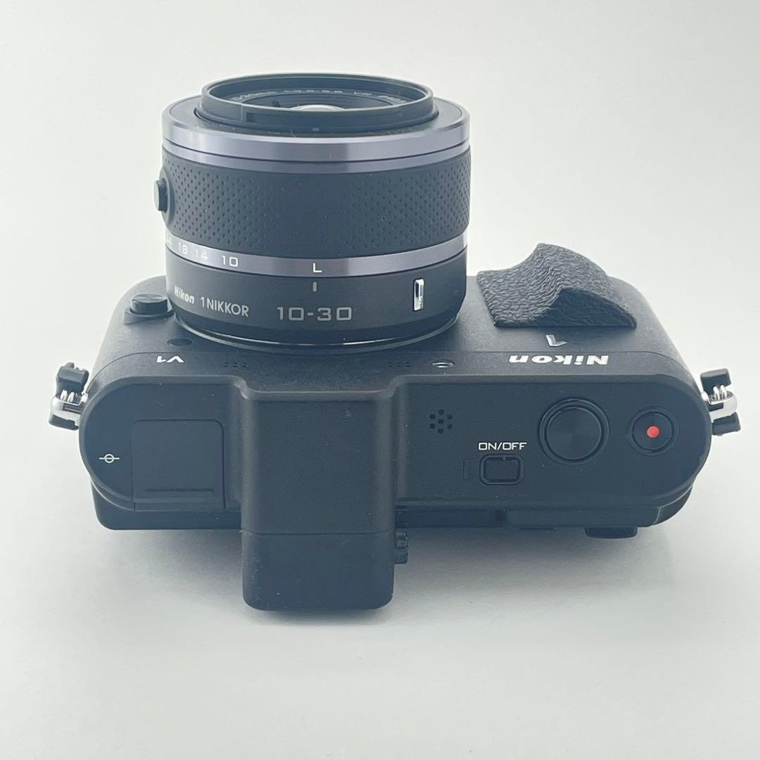 【ファインダー極上・返品保証】Nikon1 V1 ブラック 標準レンズキット