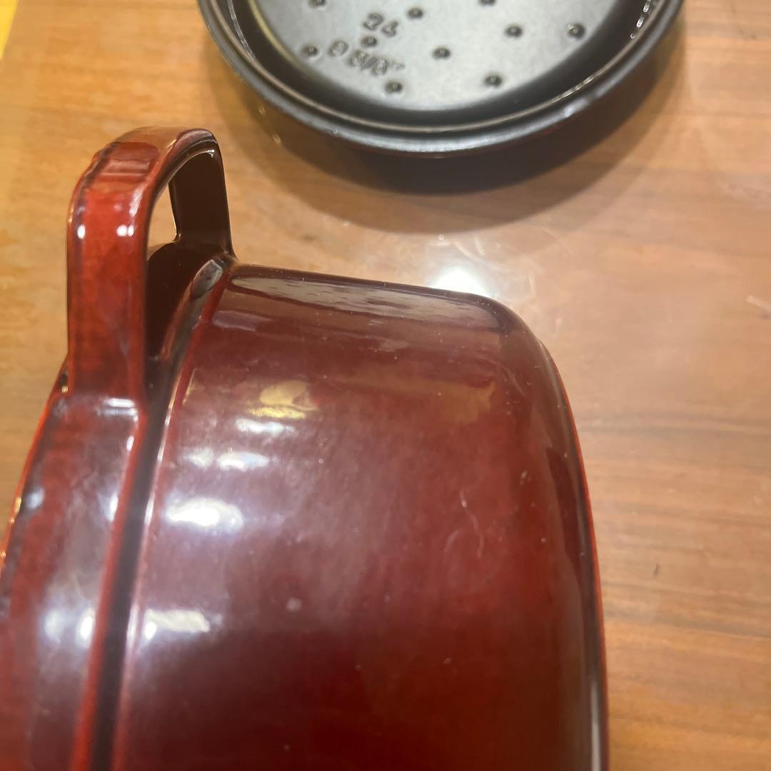 STAUB LA COCOTTE 赤茶24cm 鍋