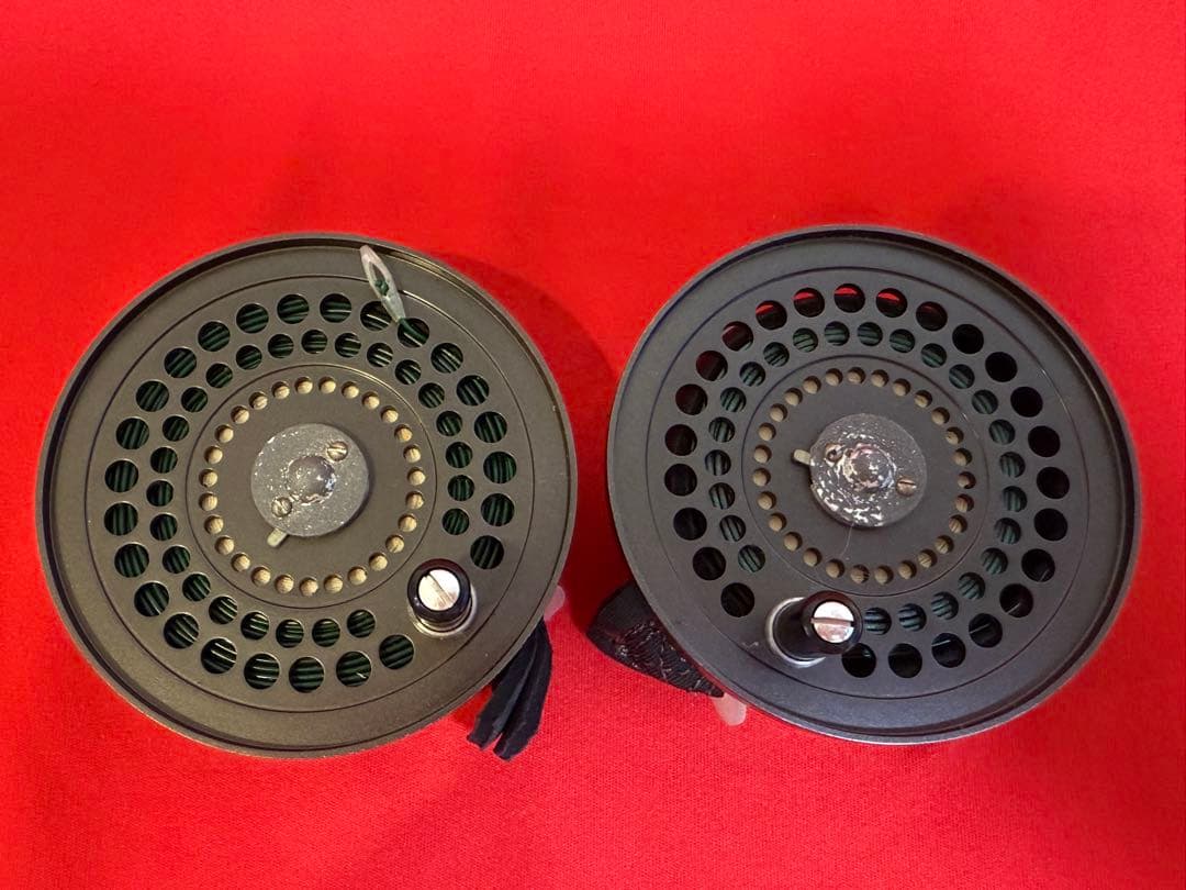 ORVIS ★☆ オービス フライリール 2個 革ケース付き 正常作動未確認