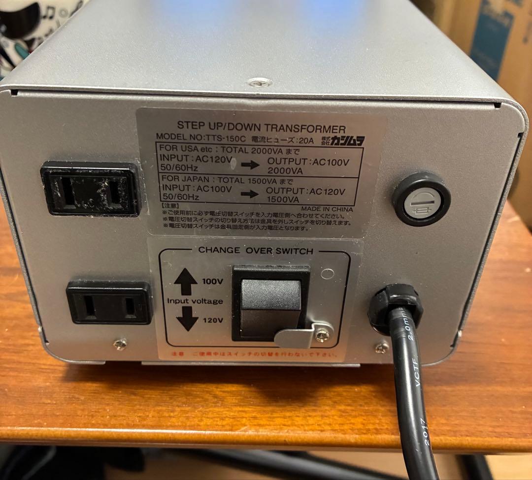 カシムラ変圧器100-120v対応2000VA 動作確認済