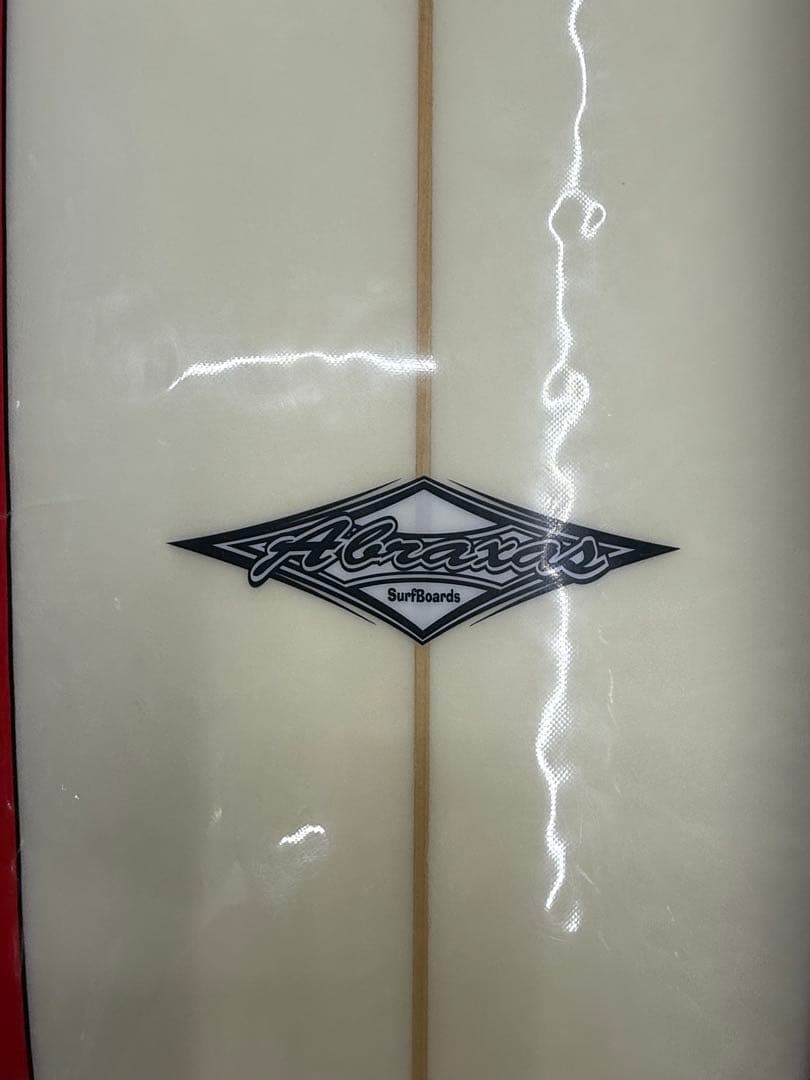 ロングボード サーフボード クリーム色 赤