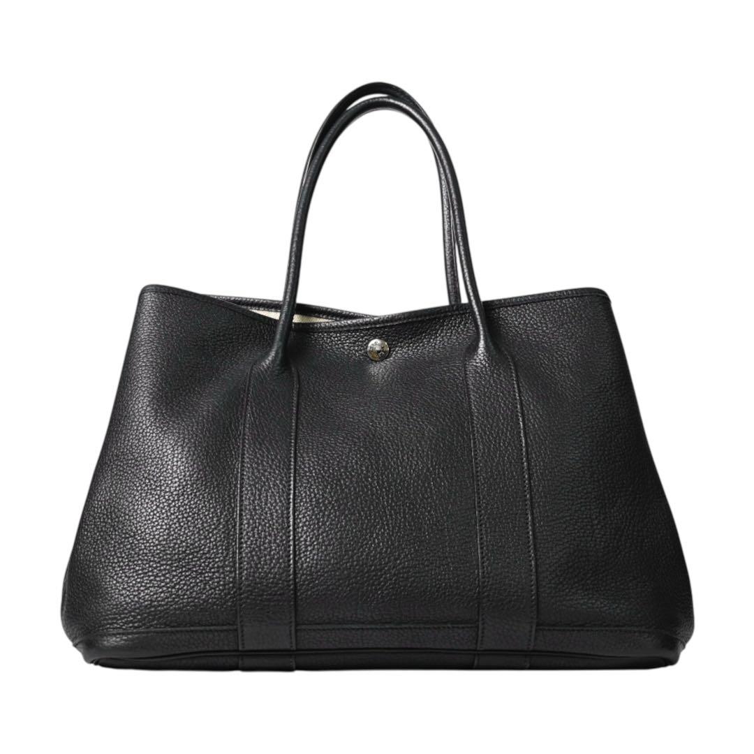 【美品】エルメス　ガーデンパーティPM トートバッグ 黒　ブラック　ネゴンダ