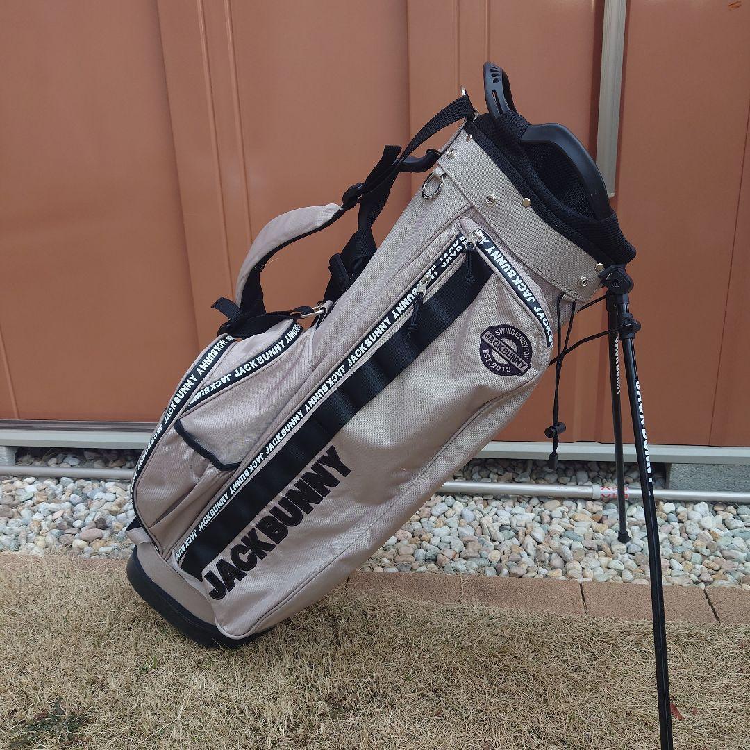 【特価】JACKBUNNY スタンド付きキャディバッグ ベージュ