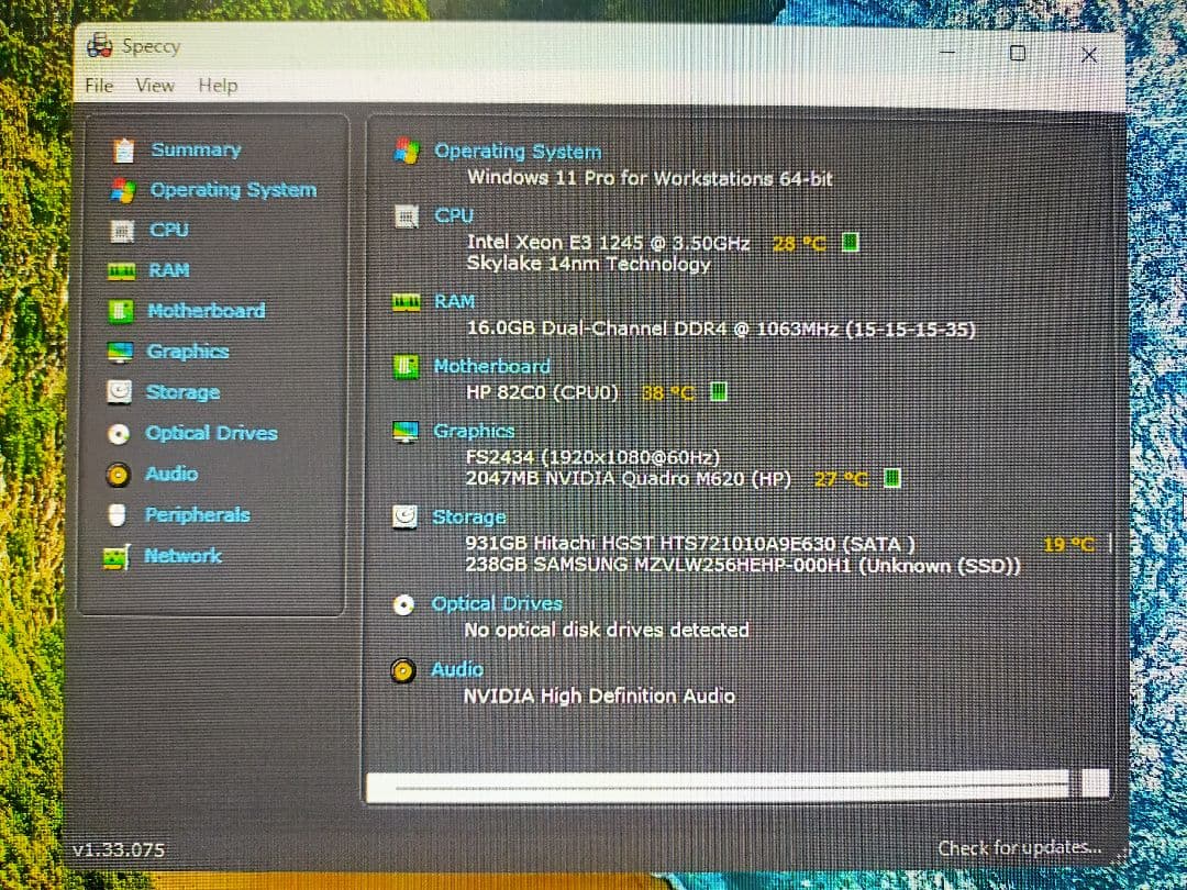 HP Z2 Mini G3 ワークステーション