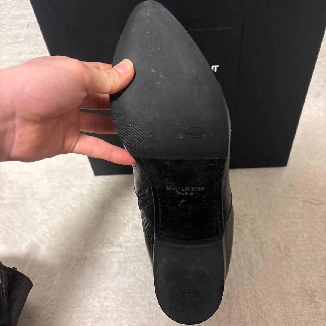 靴 saint laurent paris french lether boots