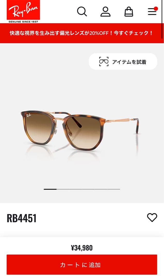 Ray-Ban レイバン RB4451 サングラス