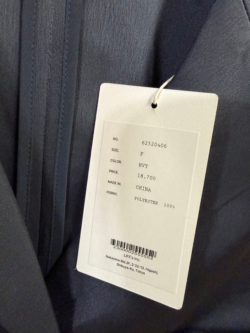 anuke Satin Tailored Shirts ネイビー