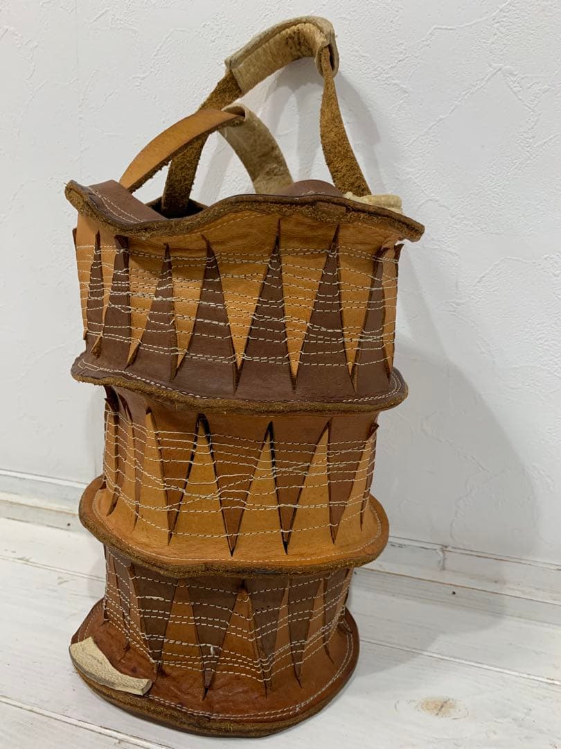 曽田耕さん　ヌメ革バッグ　個展用レアデザイン