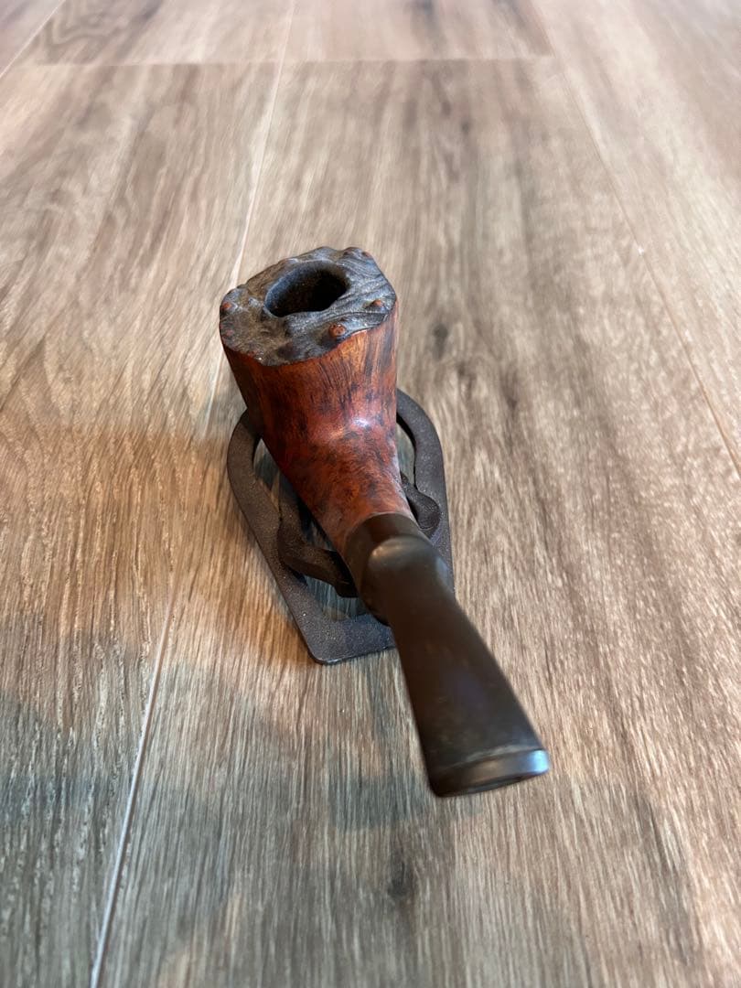 ツゲ ミズキ TSUGE MIZKI アンティーク 木製パイプ スタンド付き