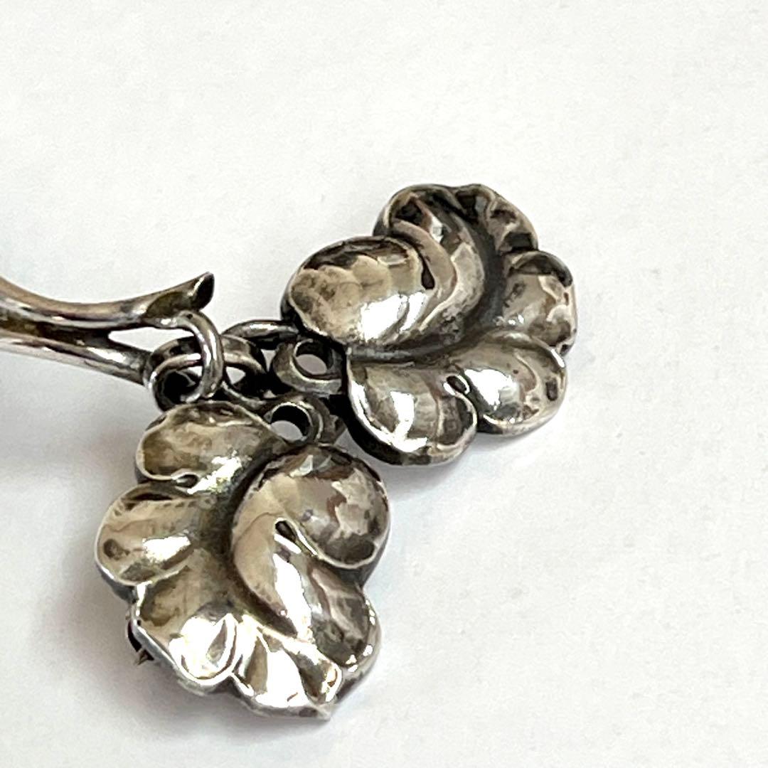 美品　  217Aムーンライトグレープ　シルバーブローチ