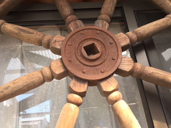 【値下げ済み】昭和初期 本物 船の舵 アンティーク