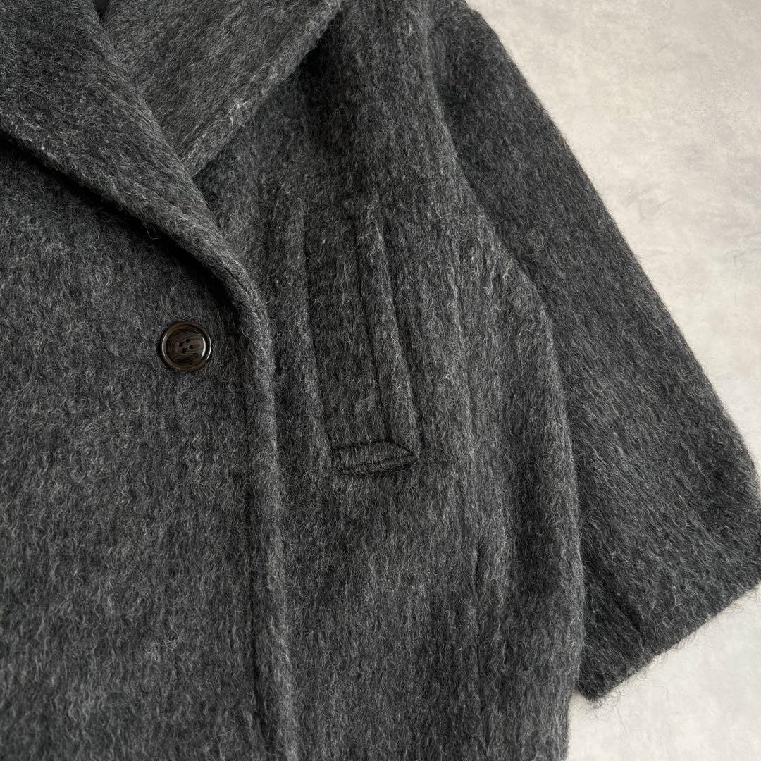 COLLAGE GALLARDAGALANTE ウール混シャギーPコート　グレー