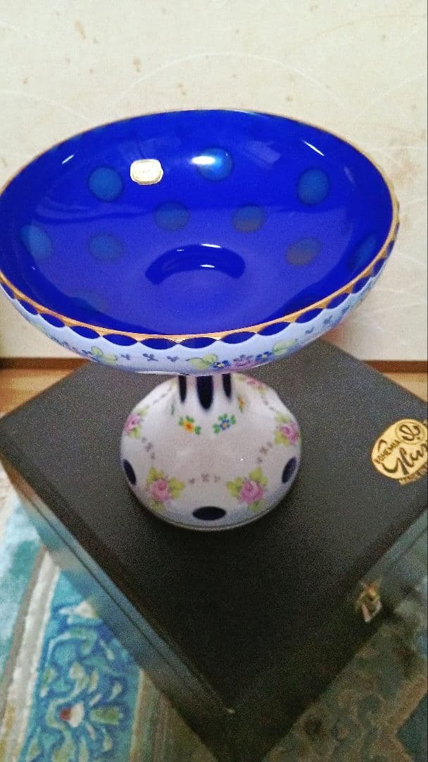 ボヘミアガラス　コンポート