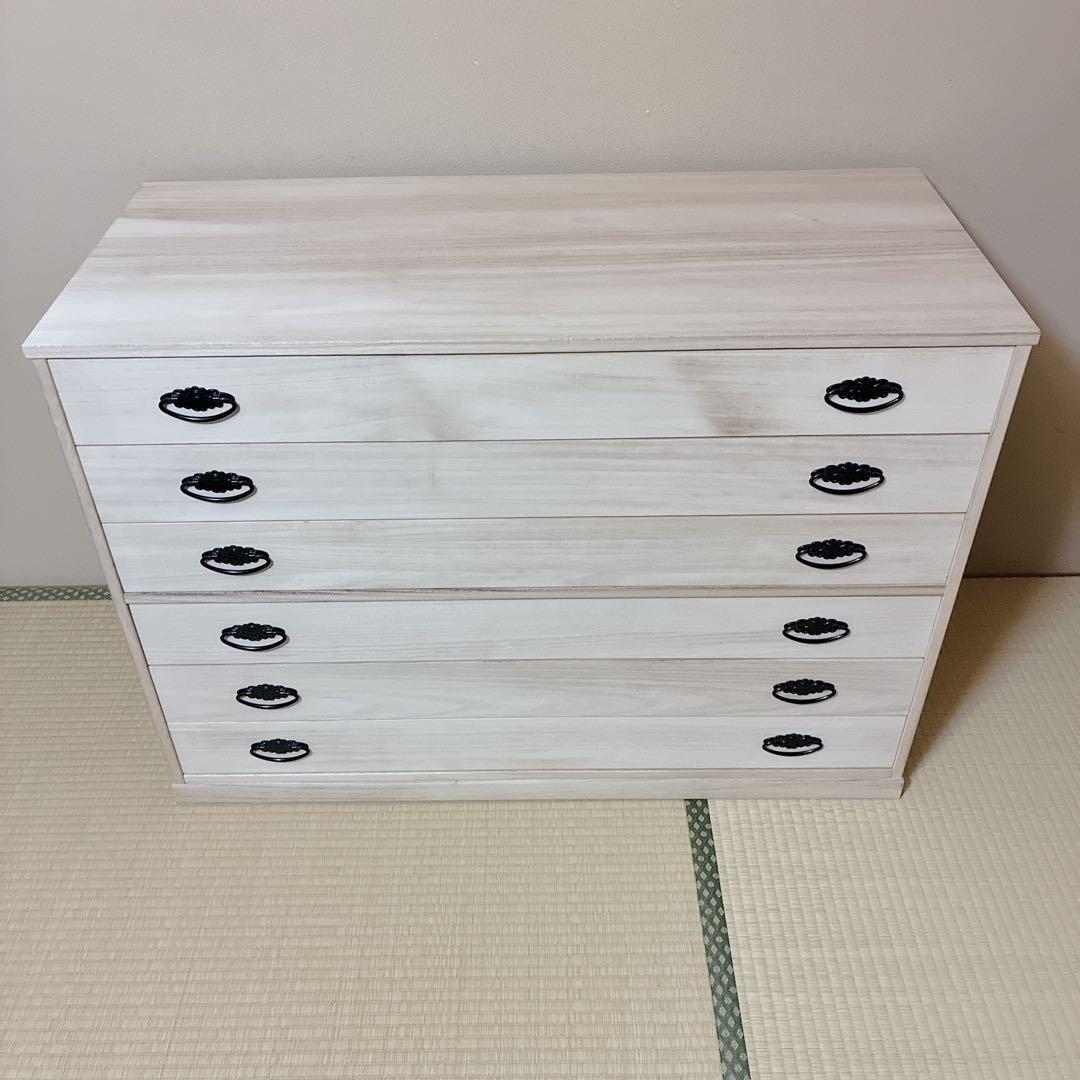 桐箪笥 桐たんす 6段 和服 着物 衣裳箱 アンティーク 着物収納 大容量 和装