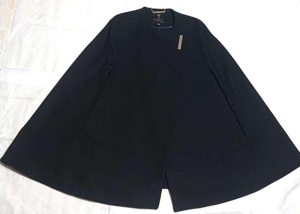 TED BAKER 黒 ケープコート S
