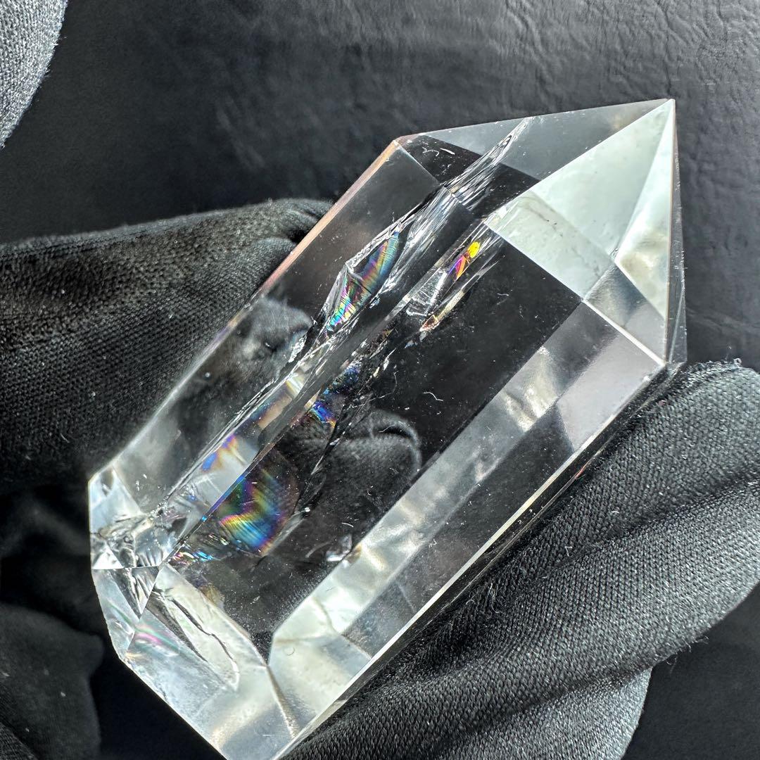 絶品❗アゼツライト☆レインボー☆ヒマラヤ水晶六角柱パワーストーン天然石A1265