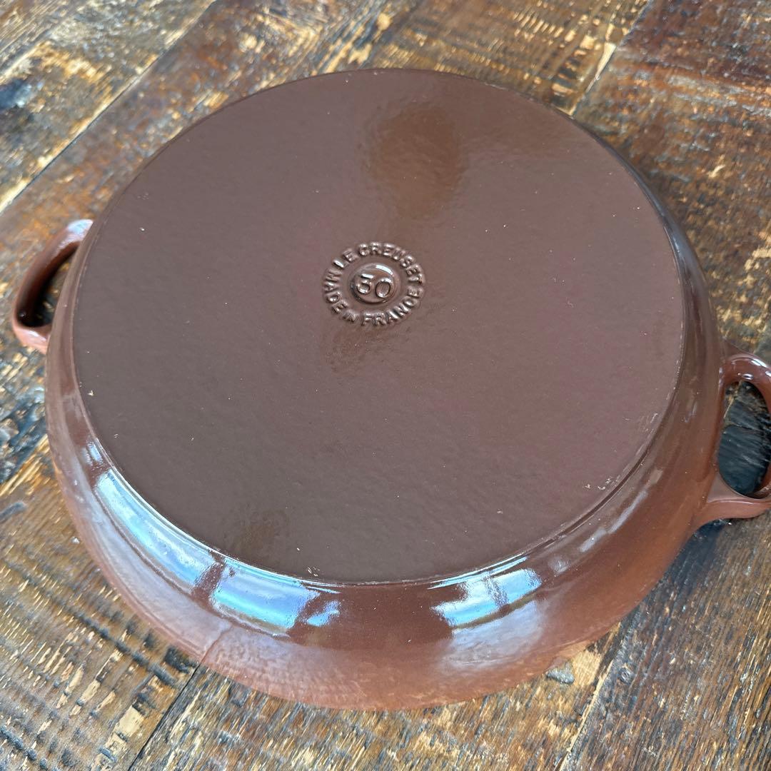 【入手困難】ル・クルーゼ　チェスナット　キャセロール 30cm