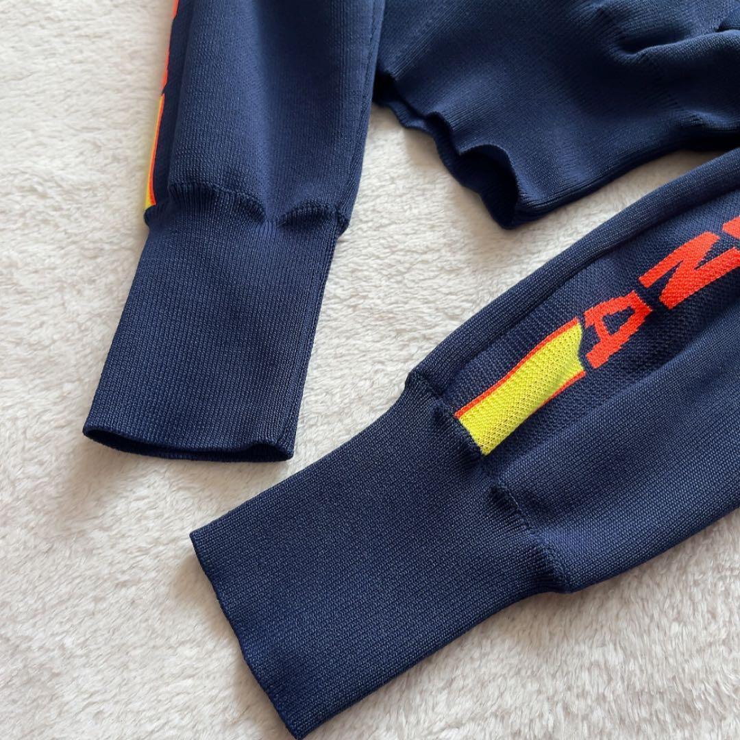 極美品 　マークアンドロナ 　ニット　セットアップ　パーカー　スカート ネイビー