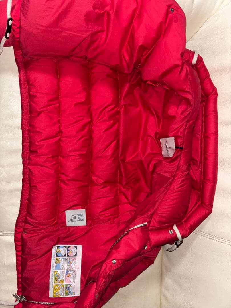 【美品】MONCLER ×エストネーション　フードレッドダウンジャケットサイズ２