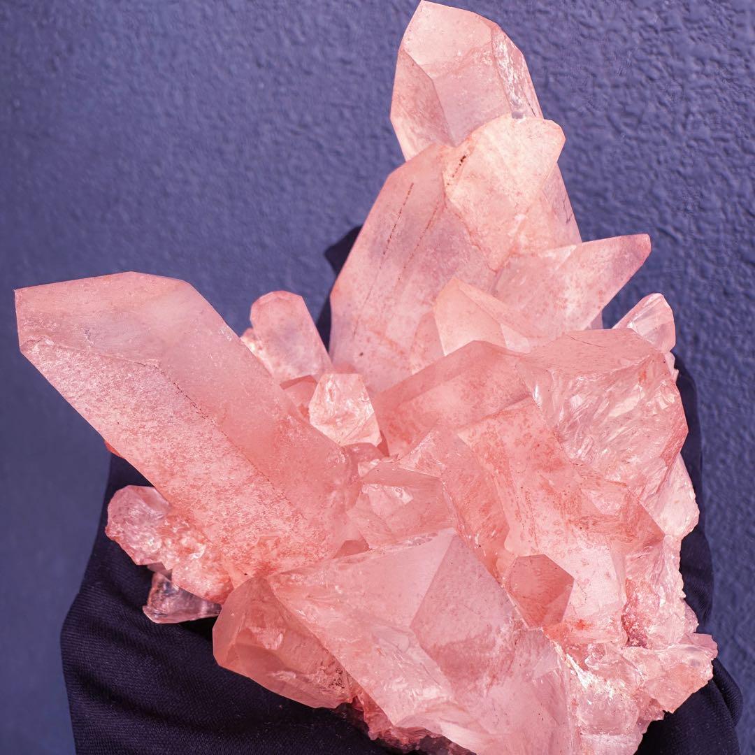 爆レア❗️浄化❗️超綺麗♡超強いパワー ピンク ヒマラヤ クラスター天然石A1467