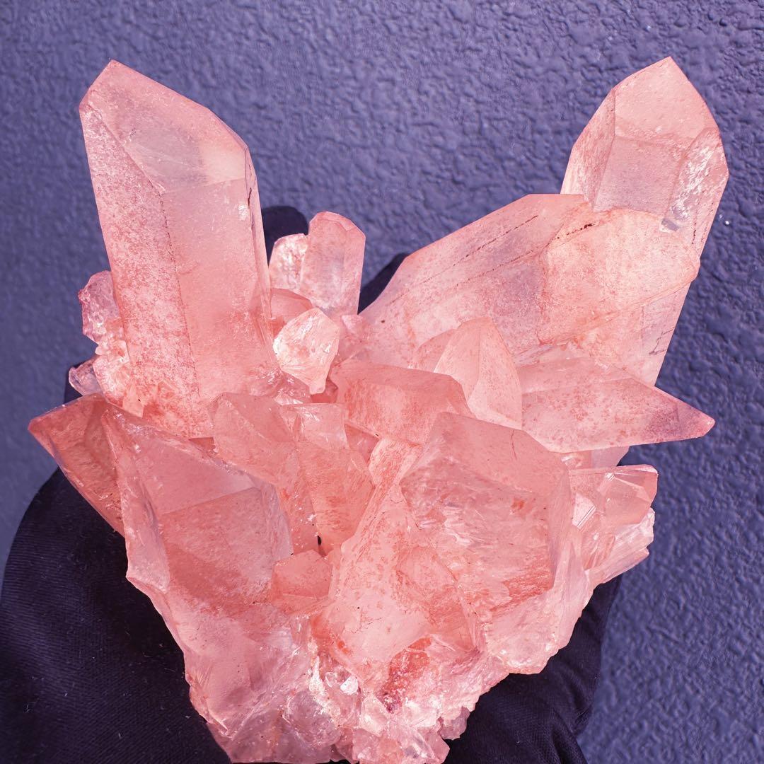 爆レア❗️浄化❗️超綺麗♡超強いパワー ピンク ヒマラヤ クラスター天然石A1467