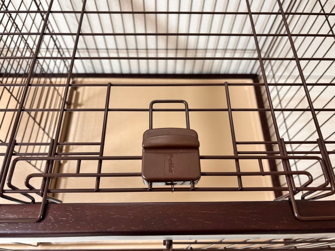 ペティオ 犬ケージ ブラウン ワイドサイズ