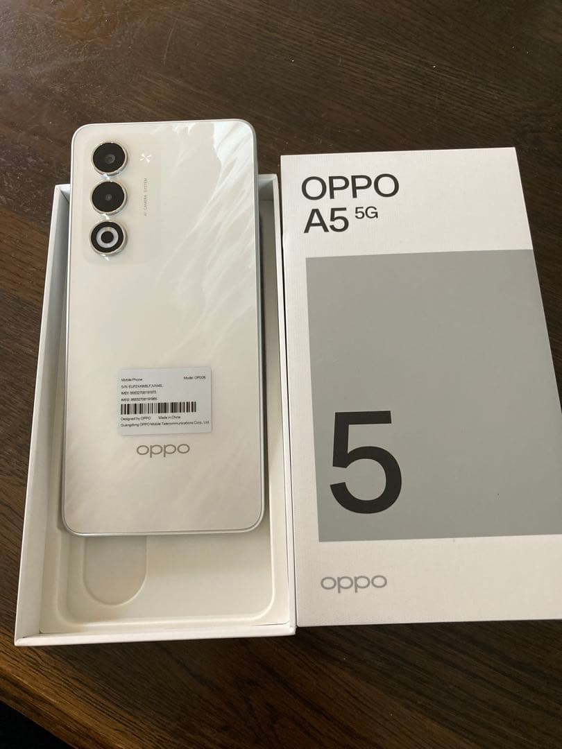 OPPO A5 5G OPG06 本体 ホワイト　新品動作確認のみ
