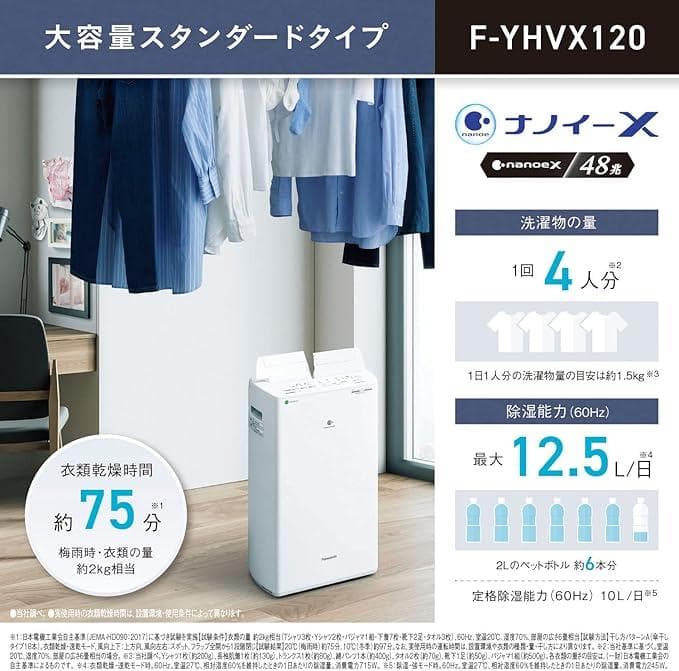 Panasonic F-YHVX120-W 衣類乾燥除湿機　新品未開封