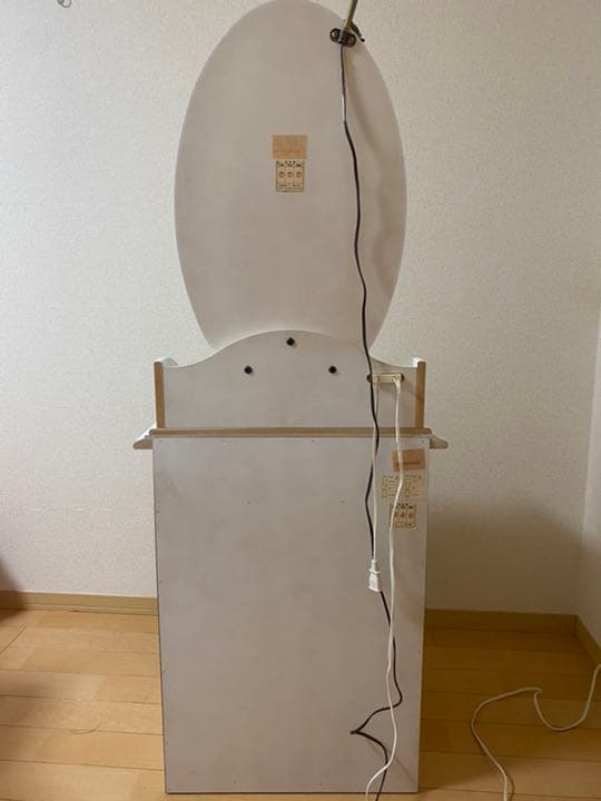 ちゃい【送料込】ドレッサー　鏡台　白　ホワイト　スリム