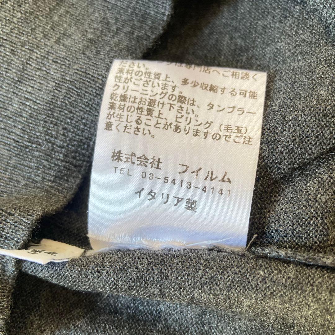 セッテフィーリカシミヤ グレー モックネックニット ウール