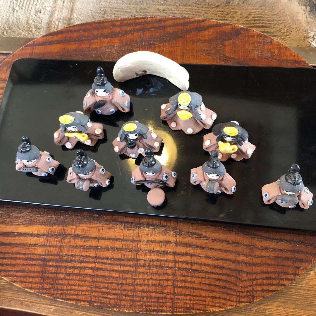 手作り陶器雛人形　　10体セット