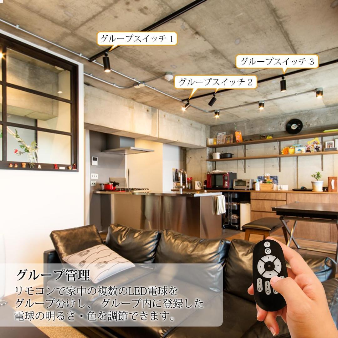 【新品】ダクトレール用　スポットライト 調光調色　リモコン　黒