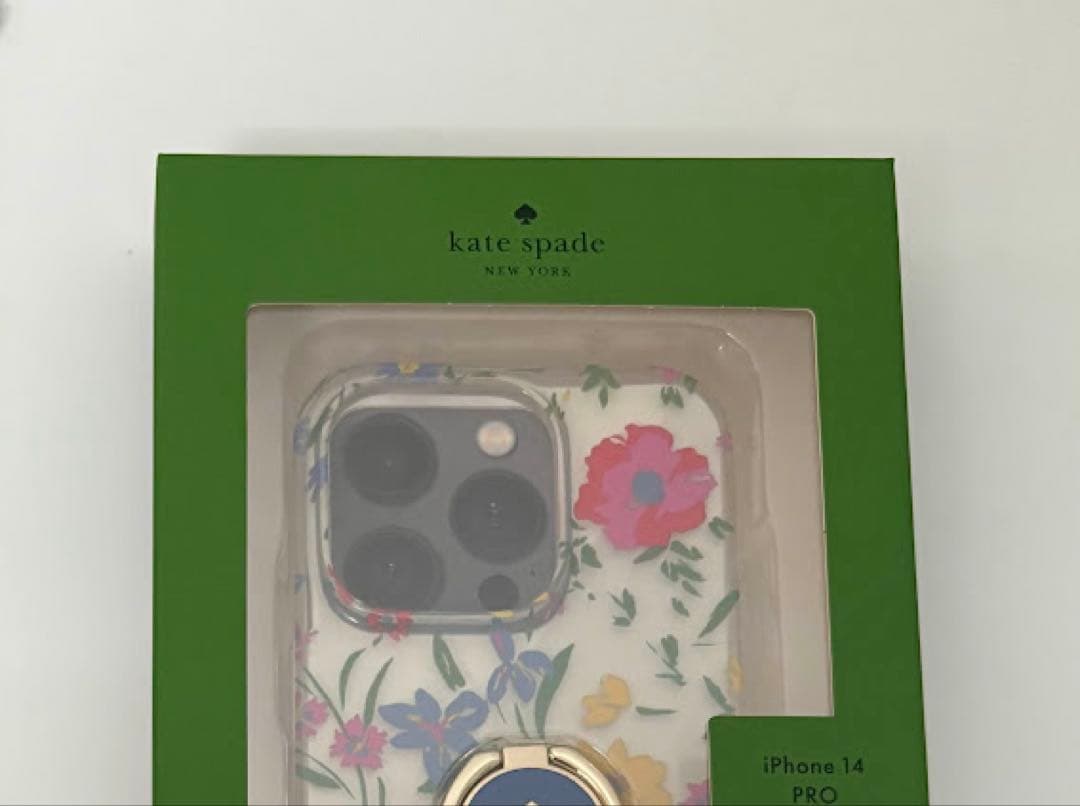 ☆正規品☆品 ケイトスペード iPhone14Proケース スマホリング付属