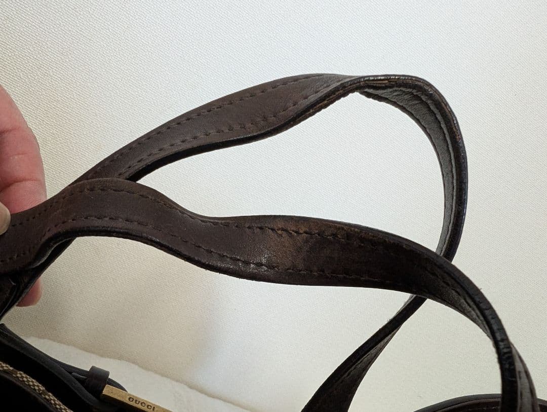 ラビット GUCCI GGキャンバス トートバッグ ベージュ/ブラウン