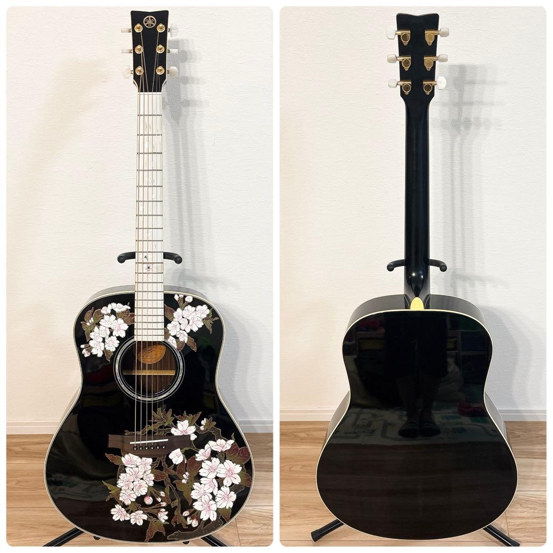 ✨唯一無二✨ ヤマハ LL6 A.R.E エレアコ ブラック 桜柄ペイント 美品