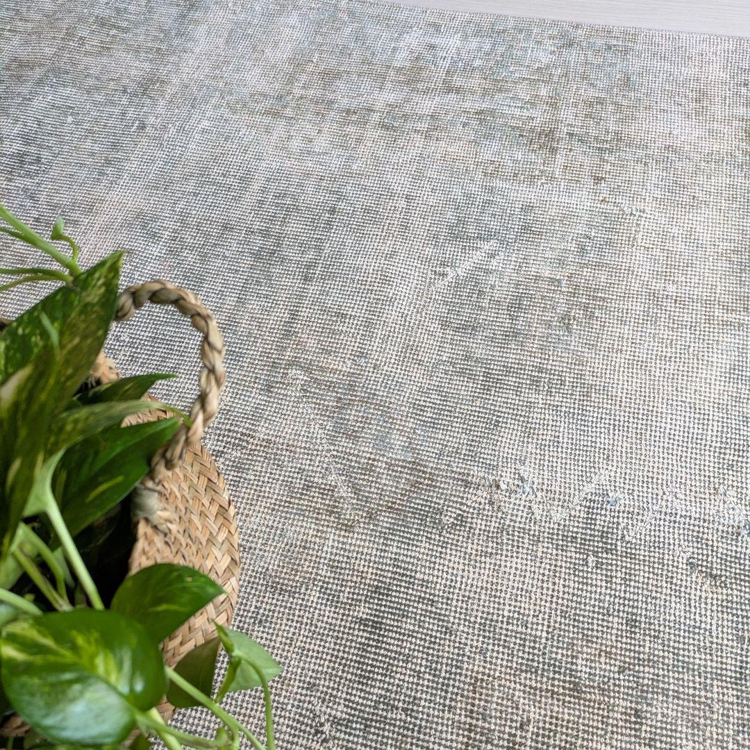 111×185 グレージュオーバーダイ　トルコヴィンテージラグ