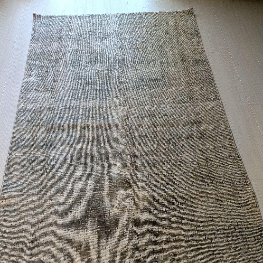 111×185 グレージュオーバーダイ　トルコヴィンテージラグ