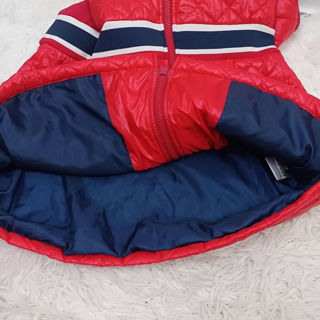 FILA GOLF　キルティングワンピース　M　レッド中綿　ロゴワッペン