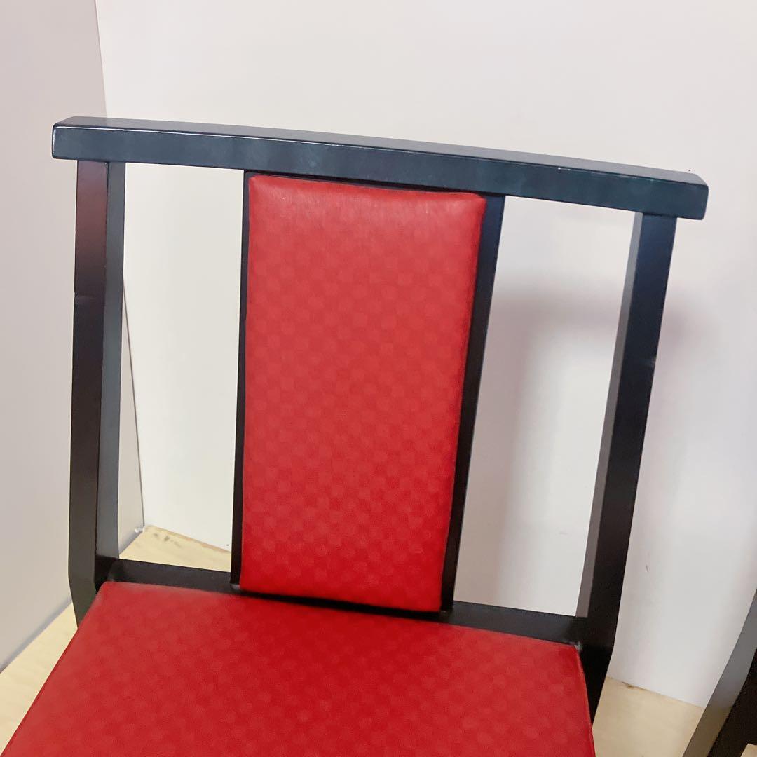 高座椅子　2脚セット　座面ビニール　ダイニングチェア　座敷椅子　座椅子