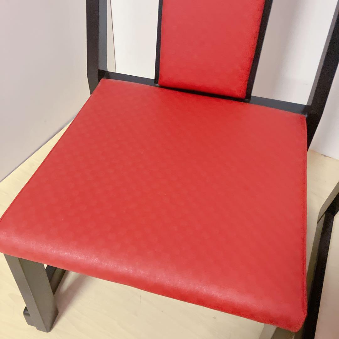 高座椅子　2脚セット　座面ビニール　ダイニングチェア　座敷椅子　座椅子