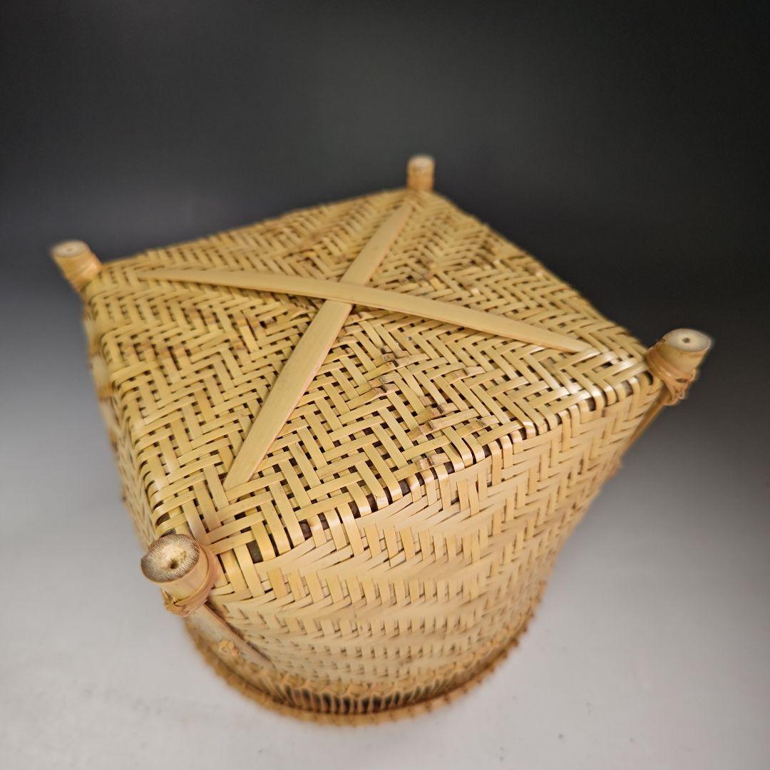 イ833 炭斗『和田青竺』『淡々斎好写　清風篭　炭斗　炭籠　共箱』茶道具