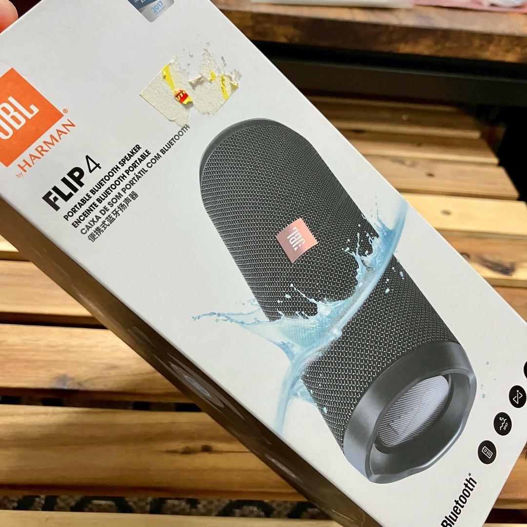 JBL FLIP4 Bluetooth スピーカー IPX7 防水 重低音 黒