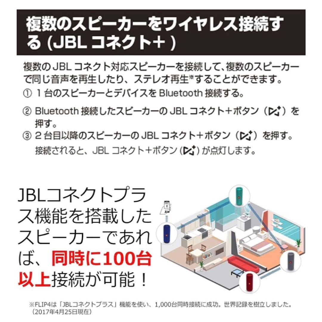 JBL FLIP4 Bluetooth スピーカー IPX7 防水 重低音 黒