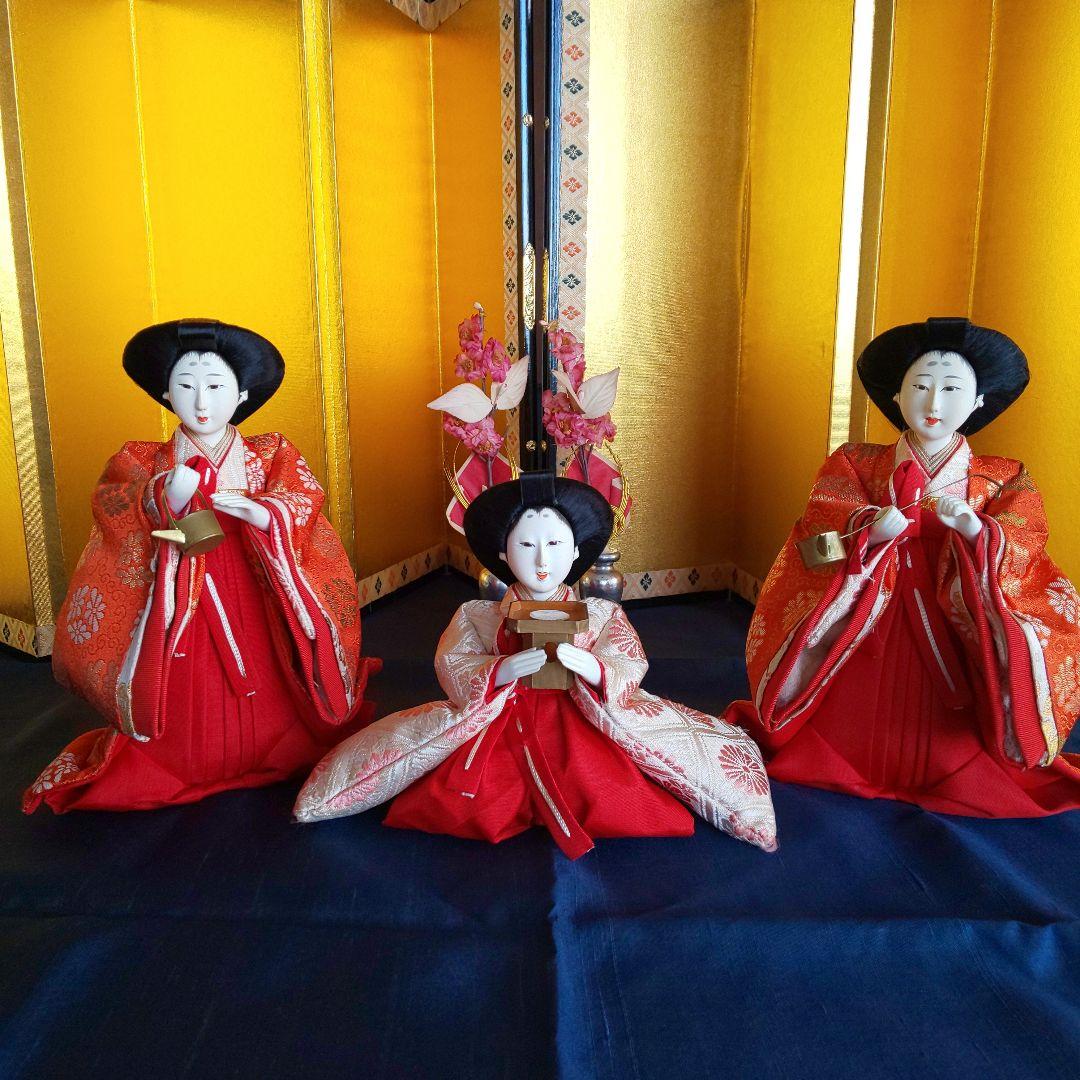 お雛様 ひな人形 雛祭り 五人囃子 三人官女 仕丁 随身 小道具付