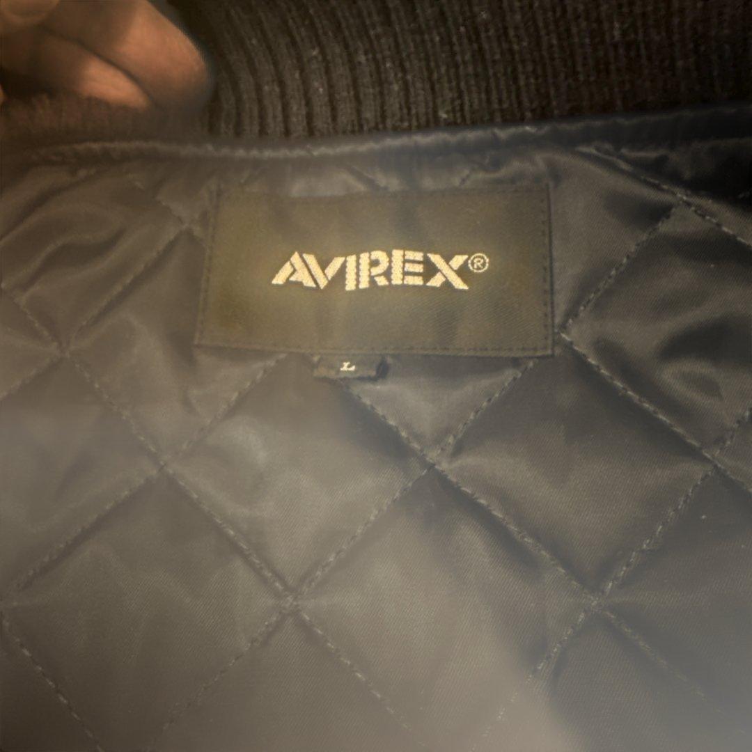 ディズニー/コラボ/AVIREX/スタジャン/切替/レザー/ミッキー/L