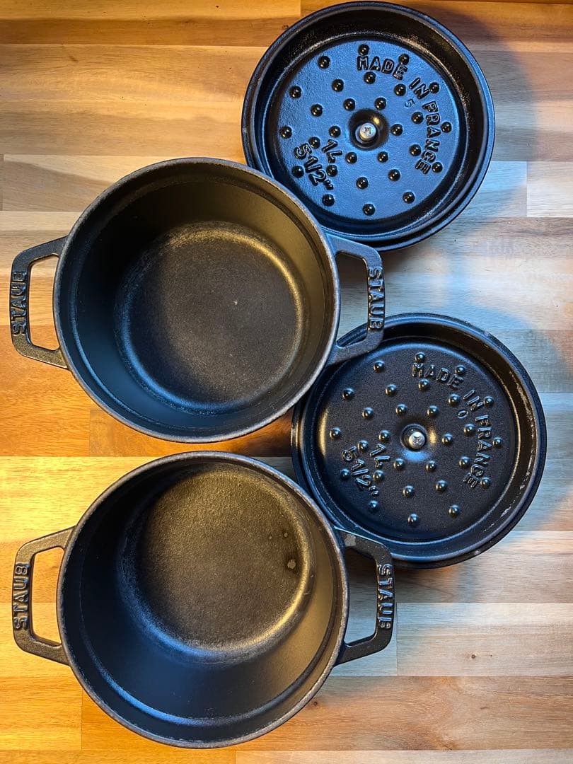 【2個セット】ストウブ staub ピコココット ラウンド 14cm ブラック