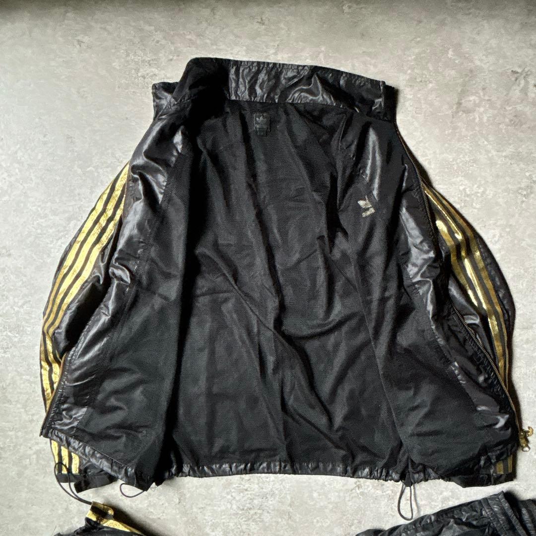 adidas ATP復刻 ナイロンジャケット セットアップ 黒×金 Lサイズ